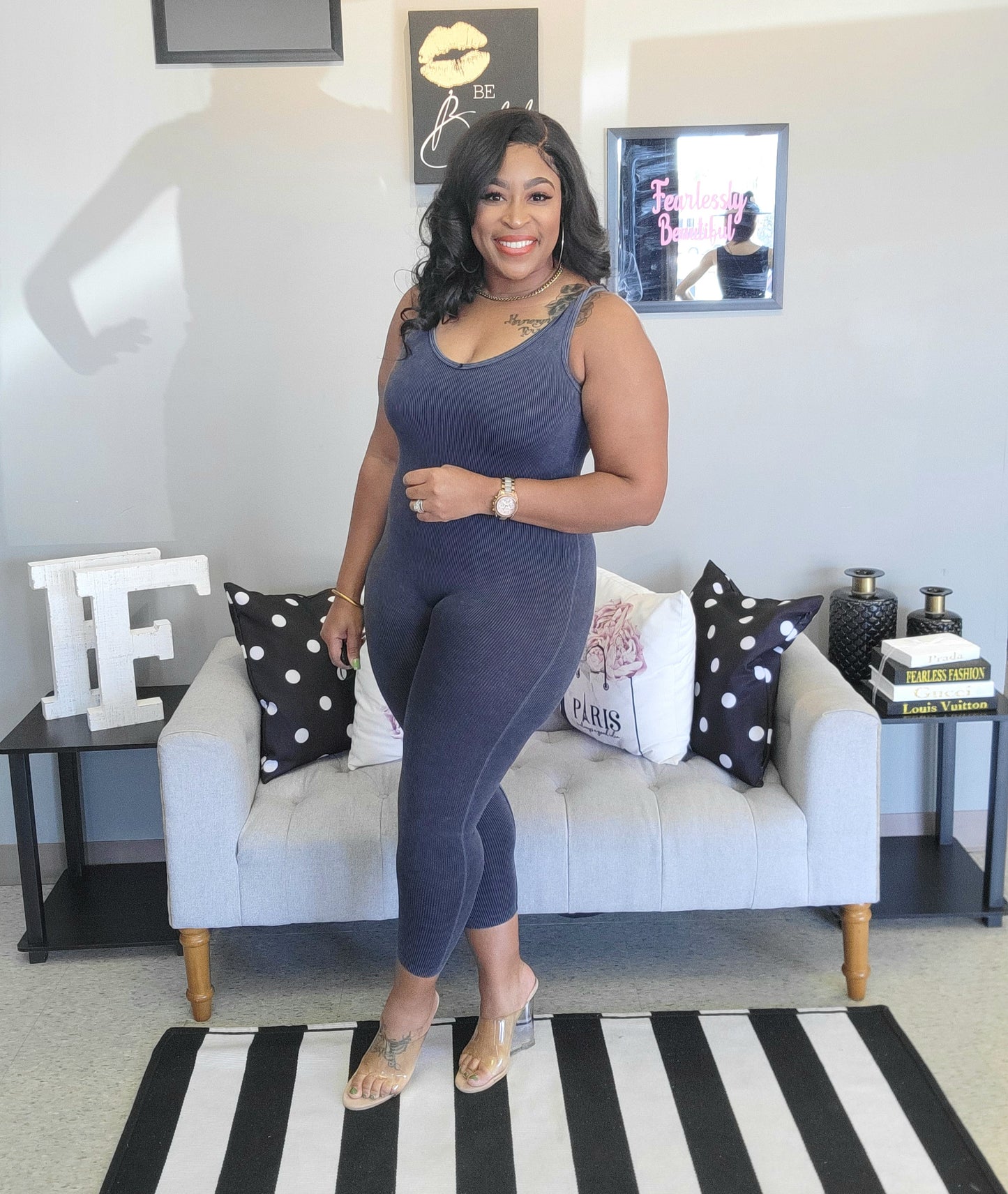 Handle Me Jumpsuit (Ash Black)