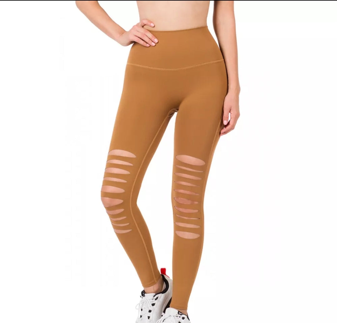 "Dangerous" Leggings (Camel)