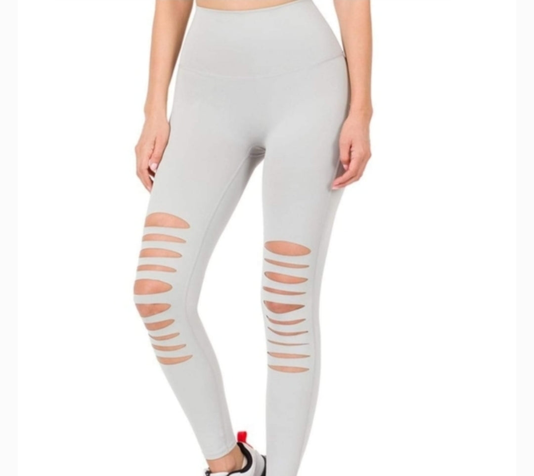 "Dangerous" Leggings (Light Grey)